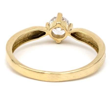 Inel de logodnă aur galben 14K cu piatră zirconia – model Eden [6]