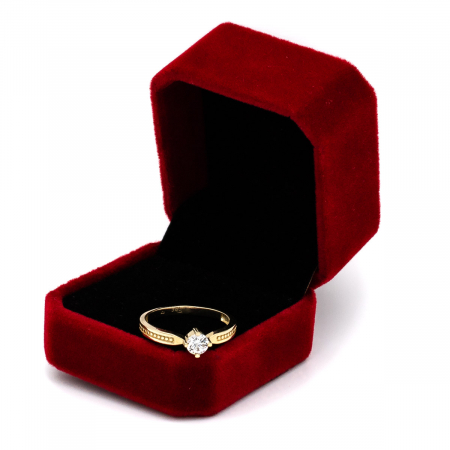 Inel de logodnă aur galben 14K cu piatră zirconia – model Eden [2]