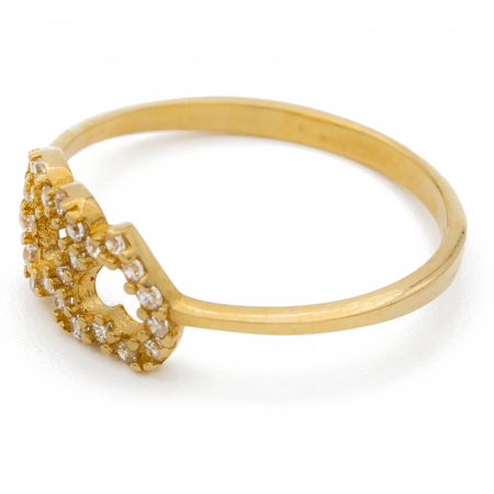 Inel Doua Inimioare Aur 14k [1]