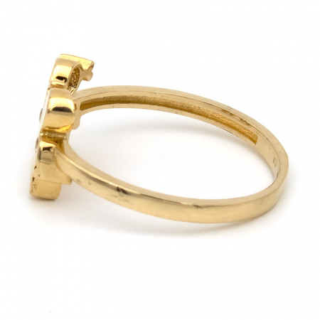 Inel aur galben 14K cu model fată și băiat – bijuterie cu copii GOLD PIC [4]