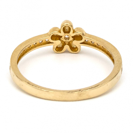 Inel Floare cu Zirconii și aur galben 14K – GOLD PIC [6]