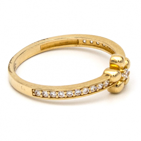 Inel Floare cu Zirconii și aur galben 14K – GOLD PIC [5]