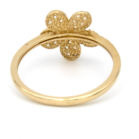 Inel Floare din aur galben 14K și zirconia – GOLD PIC [6]