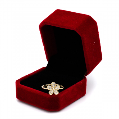 Inel Floare din aur galben 14K și zirconia – GOLD PIC [2]