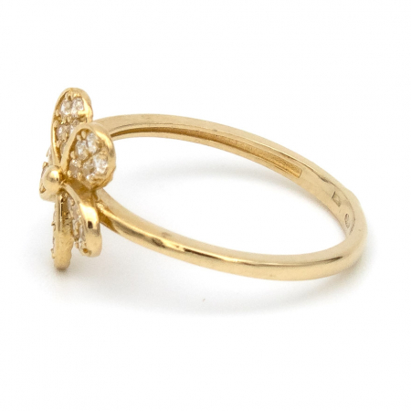 Inel Floare din aur galben 14K și zirconia – GOLD PIC [4]