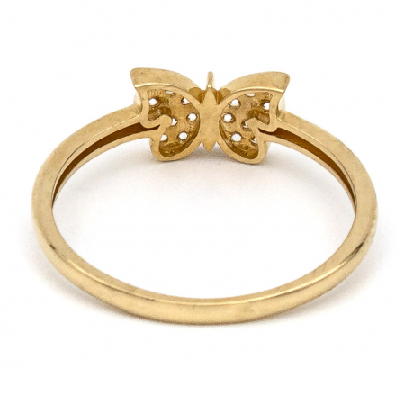 Inel delicat cu fluture din aur galben 14K – GOLD PIC [6]
