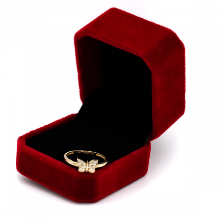 Inel delicat cu fluture din aur galben 14K – GOLD PIC [2]