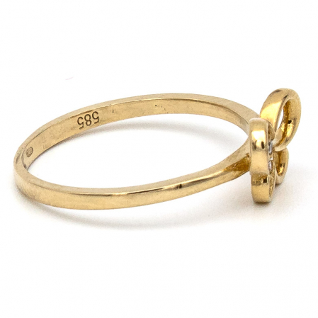Inel aur galben 14K cu fluturaș – bijuterie elegantă pentru femei [5]