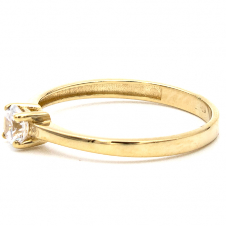 Inel de logodnă din aur galben 14K cu piatră zirconia – model Harmony [3]