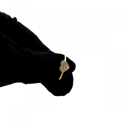 Inel Inimă și zirconii din aur galben 14K – GOLD PIC [7]
