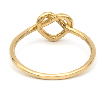 Inel inimă simplă și aur galben 14K – bijuterie cu emoție GOLD PIC [6]