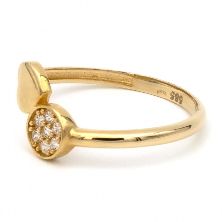Inel aur galben 14K cu inimă și cerc – GOLD PIC [4]
