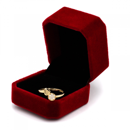 Inel aur galben 14K cu inimă și cerc – GOLD PIC [2]