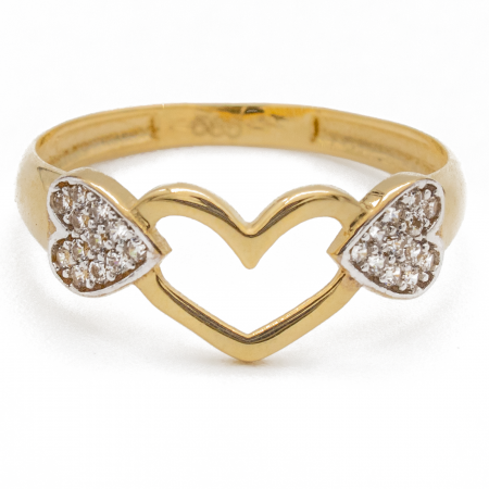 Inel Inimi Aur 14k [0]