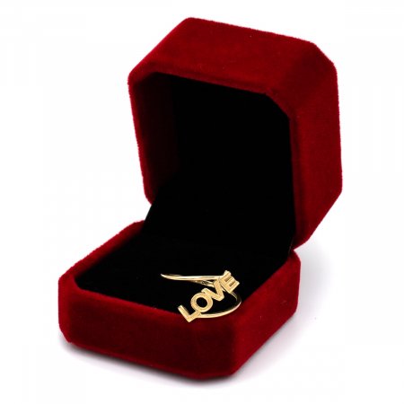 Inel Love din aur galben 14K – GOLD PIC [2]