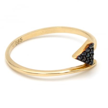 Inel aur galben 14K cu simbol săgeată –  GOLD PIC [5]