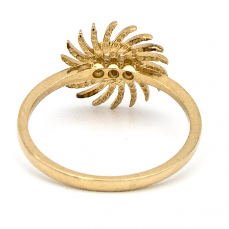 Inel Raze de Soare din aur galben 14K cu zirconia – GOLD PIC [6]