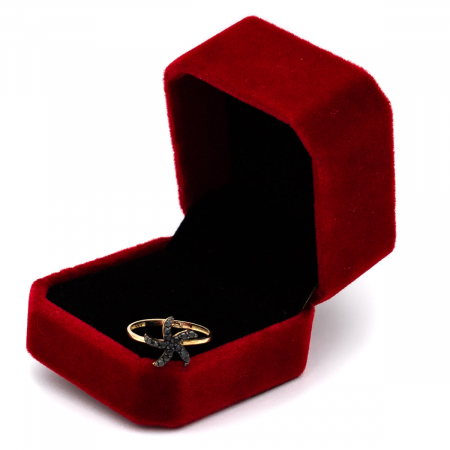 Inel stea de mare din aur galben 14K cu zirconia – GOLD PIC [2]