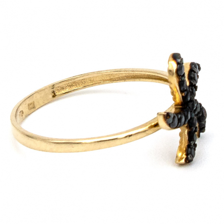 Inel stea de mare din aur galben 14K cu zirconia – GOLD PIC [5]