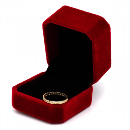 Inel aur galben 14K cu pietre zirconia albe – model Tennis [2]