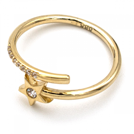 Inel Tip Cui cu Stea din aur galben 14K – GOLD PIC [3]