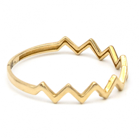 Inel din aur galben 14K cu formă zig-zag – design modern GOLD PIC [5]