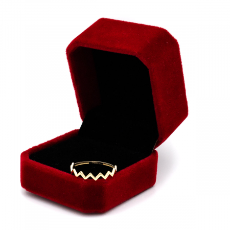Inel din aur galben 14K cu formă zig-zag – design modern GOLD PIC [2]