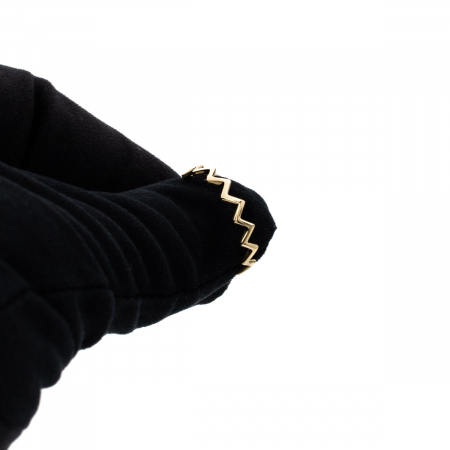 Inel din aur galben 14K cu formă zig-zag – design modern GOLD PIC [7]