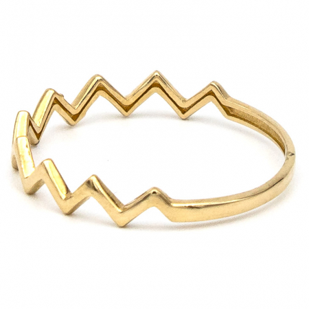 Inel din aur galben 14K cu formă zig-zag – design modern GOLD PIC [4]