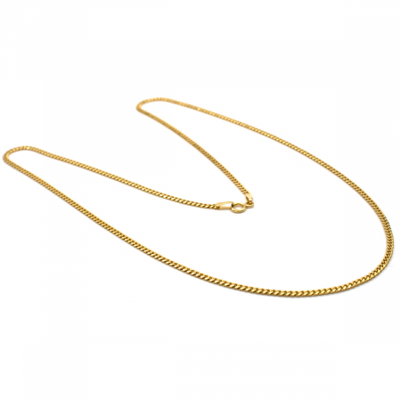 Lanț Verona din aur galben 14K, lănțișor de 50cm cu design clasic [1]