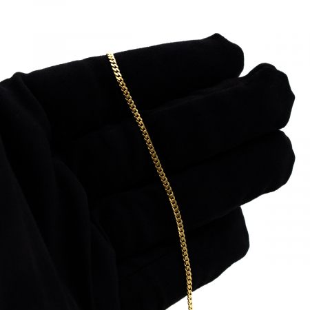 Lanț Verona din aur galben 14K, lănțișor de 50cm cu design clasic [3]