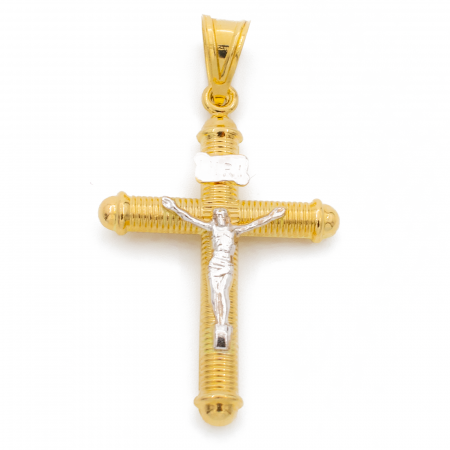 Pandantive - Cruce Iisus Aur 14k Design Radial