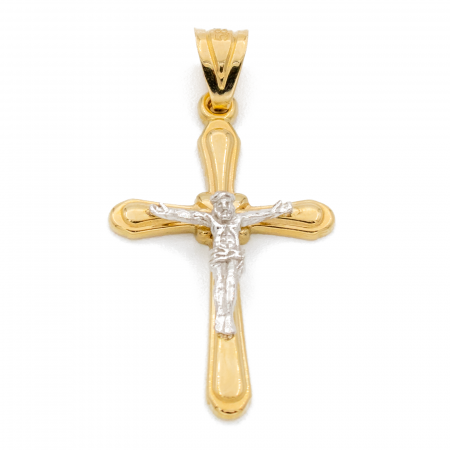 Pandantive - Cruce Iisus Aur 14k Design Modern
