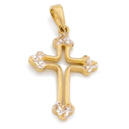 Pandantive - Cruce Aur 14k Textura Subtila
