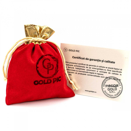 Pandantiv din aur 14K cu două inimi împletite și zirconii – model Duality [5]