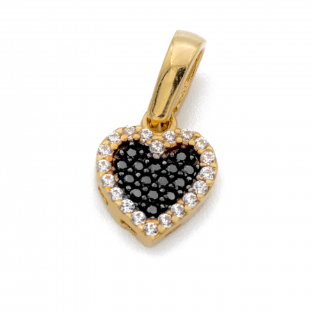 Pandantive - Pandantiv Inima Neagra Aur 14k