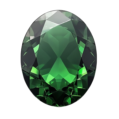 Piatra oval verde cubic zirconia [1]
