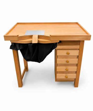 Mobilier Atelier - Masă Bijutier Profesională din Lemn Masiv de Pin