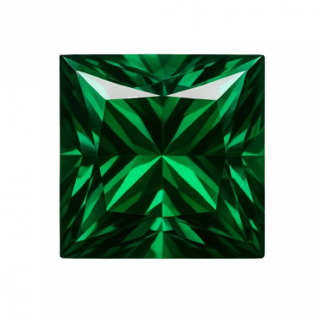 Pietre sintetice - Pietre cz patrat verde