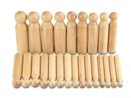 Modelare, decupare, poansonare metale - Set 24 pansoane sferice lemn 11-25 mm bijuterii