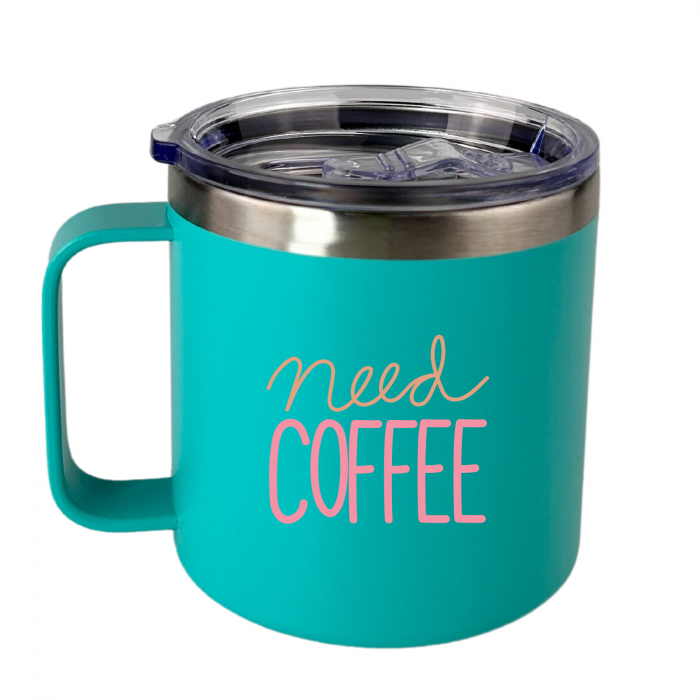 Cana din otel inoxidabil pentru cafea MORNING SHINE, Need Coffee Mint, 420 ml [1]