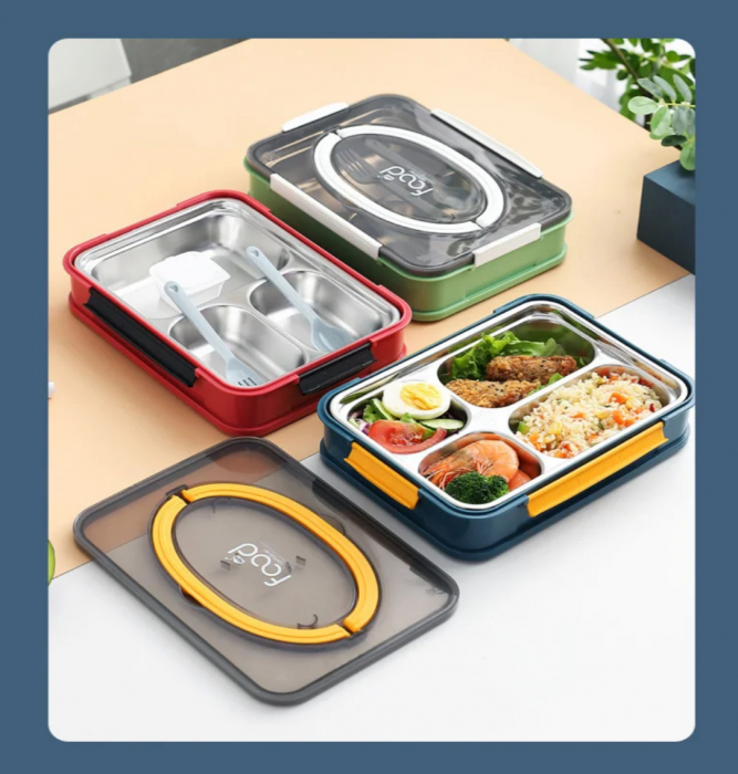 Lunch Box din otel inoxidabil Healthy Habits [8]