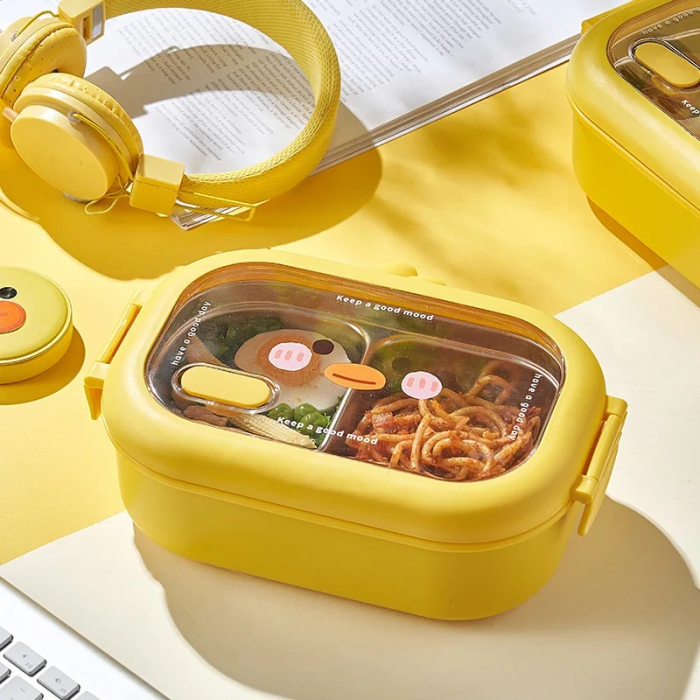 Lunch box din otel inoxidabil Yellow Duck [5]