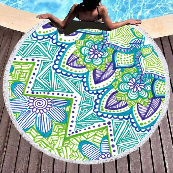 Prosop rotund de plaja ZEN, 150 cm diametru [6]