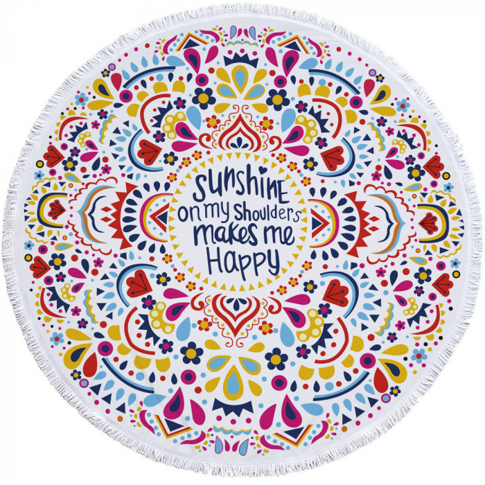 Prosop rotund de plaja ZEN, 150 cm diametru [9]