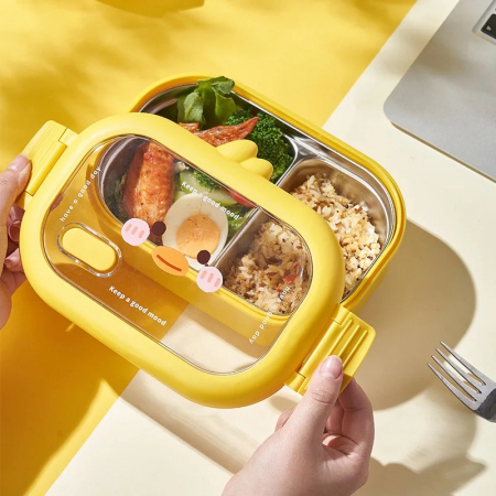 Lunch box din otel inoxidabil Yellow Duck [2]
