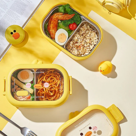 Lunch box din otel inoxidabil Yellow Duck [3]