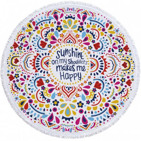 Prosop rotund de plaja ZEN, 150 cm diametru [8]