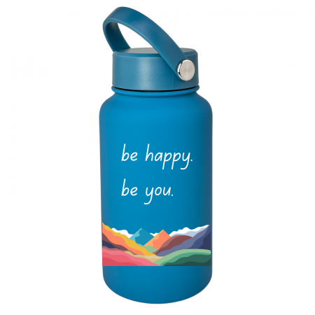 Sticle termos din inox - Sticla termos din otel inoxidabil NORDIC collection, Be happy, 650 ml