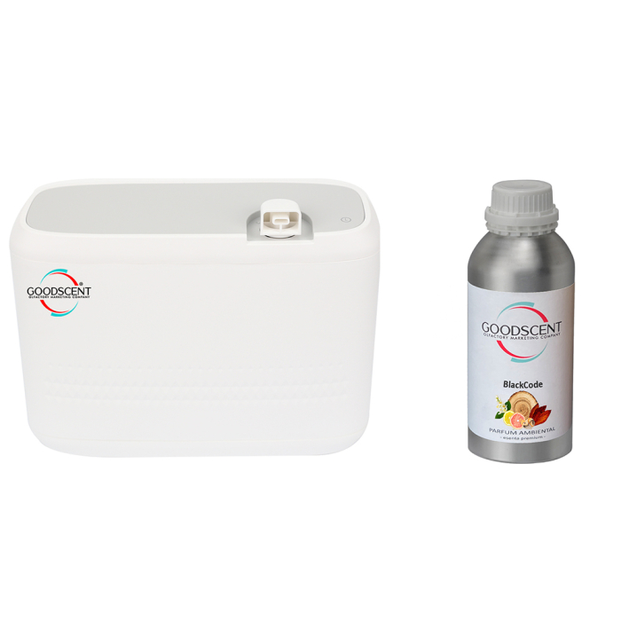 Aparat profesional Parfumare spatii Good Scent GS2400, culoare alba cu rezerva 1 Kg inclusa